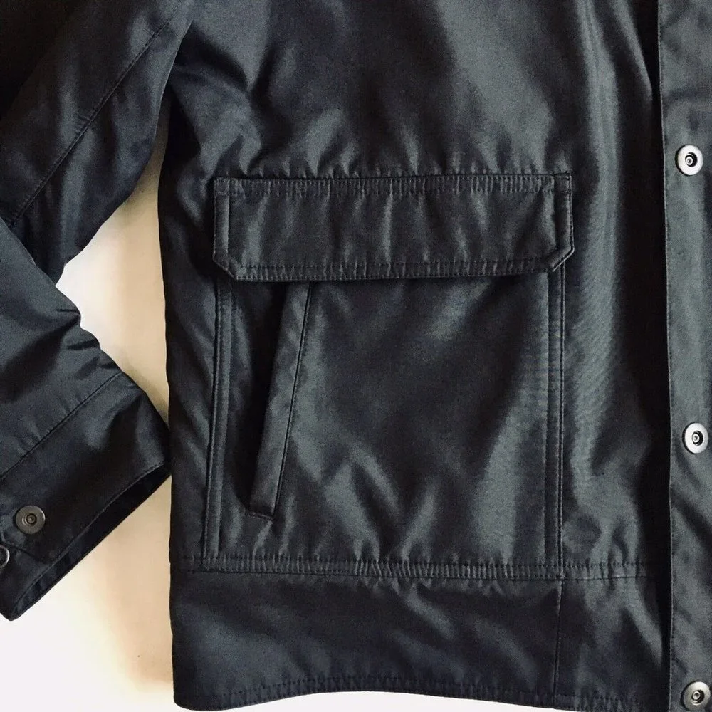 Structure Men's Jacket Field Button-Front‎ Black Jacket Size XL